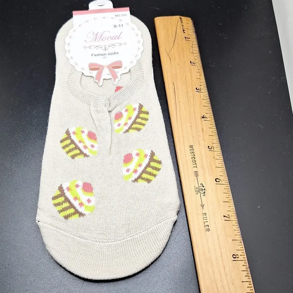 WOMEN'S ankle no show cupcake socksnovelty accessory